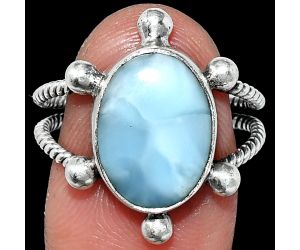 Larimar (Dominican Republic) Ring size-9 SDR242969 R-1268, 10x14 mm