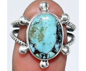 Lucky Charm Tibetan Turquoise Ring size-9 SDR242975 R-1268, 11x15 mm