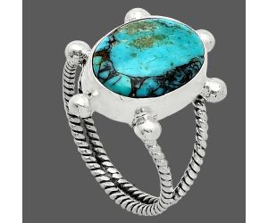 Lucky Charm Tibetan Turquoise Ring size-9 SDR242975 R-1268, 11x15 mm