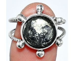 Authentic White Buffalo Turquoise Nevada Ring size-8.5 SDR242978 R-1268, 13x13 mm