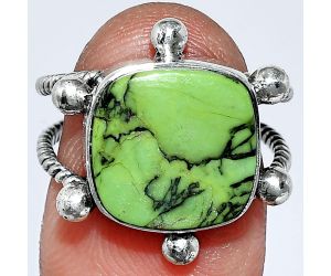 Green Matrix Turquoise Ring size-7 SDR242999 R-1268, 12x12 mm