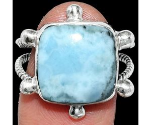 Larimar (Dominican Republic) Ring size-9 SDR243013 R-1268, 14x14 mm