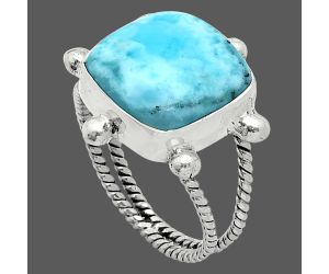 Larimar (Dominican Republic) Ring size-9 SDR243013 R-1268, 14x14 mm