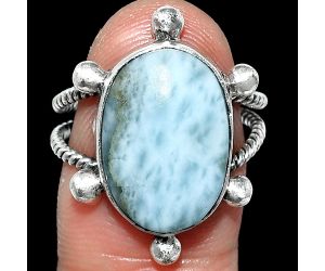 Larimar (Dominican Republic) Ring size-8 SDR243014 R-1268, 12x17 mm