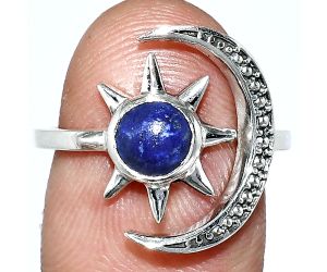 Adjustable Star Moon - Sodalite Ring size-7.5 SDR243032 R-1015, 6x6 mm