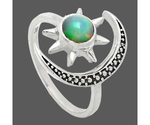 Adjustable Star Moon - Ethiopian Opal Ring size-8 SDR243071 R-1015, 6x6 mm