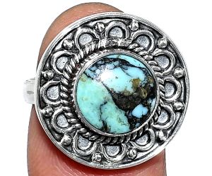 Lucky Charm Tibetan Turquoise Ring size-7 SDR243077 R-1256, 10x10 mm
