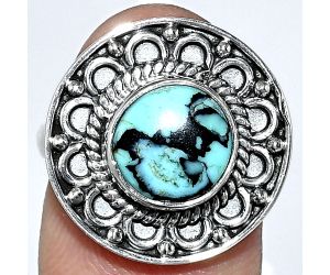 Lucky Charm Tibetan Turquoise Ring size-7.5 SDR243083 R-1256, 9x9 mm