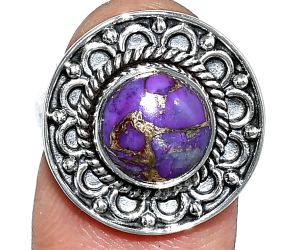 Copper Purple Turquoise Ring size-7 SDR243089 R-1256, 9x9 mm
