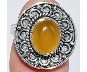 Yellow Onyx Ring size-8 SDR243092 R-1256, 8x10 mm