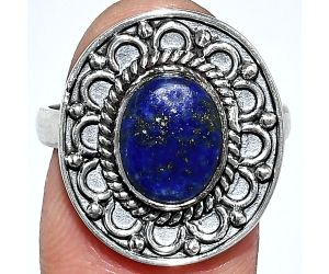 Lapis Lazuli Ring size-8 SDR243102 R-1256, 8x10 mm