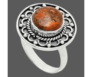 Poppy Jasper Ring size-6 SDR243105 R-1256, 9x9 mm