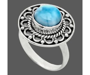 Larimar (Dominican Republic) Ring size-7.5 SDR243118 R-1256, 9x9 mm