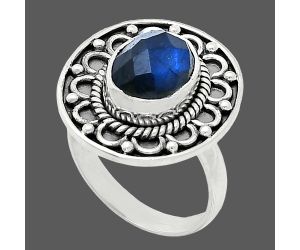 Blue Fire Labradorite Checker Ring size-6 SDR243124 R-1256, 8x10 mm