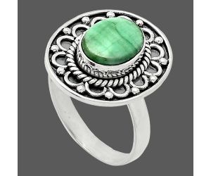 Green Aragonite Ring size-8 SDR243130 R-1256, 8x10 mm