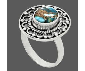 Spiny Oyster Turquoise Ring size-7 SDR243131 R-1256, 8x10 mm