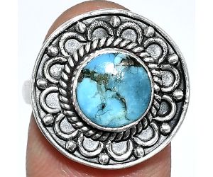 Kingman Turquoise With Pyrite Ring size-8 SDR243139 R-1256, 9x9 mm