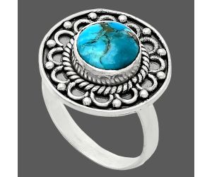 Kingman Turquoise With Pyrite Ring size-8 SDR243139 R-1256, 9x9 mm