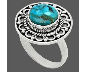 Natural Turquoise Morenci Mine Ring size-7 SDR243144 R-1256, 10x10 mm