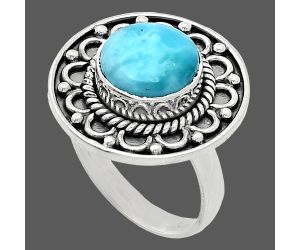 Larimar (Dominican Republic) Ring size-6 SDR243152 R-1256, 9x9 mm