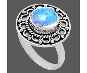 Rainbow Moonstone Ring size-8 SDR243158 R-1256, 9x9 mm