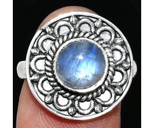 Rainbow Moonstone Ring size-8 SDR243159 R-1256, 8x8 mm