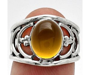 Yellow Onyx Ring size-6 SDR243164 R-1379, 8x10 mm