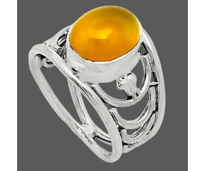 Yellow Onyx Ring size-6 SDR243164 R-1379, 8x10 mm