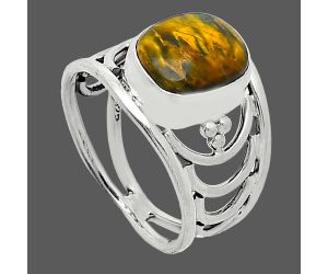 Pietersite Ring size-7 SDR243171 R-1379, 9x11 mm