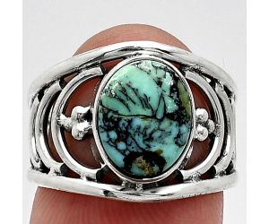 Lucky Charm Tibetan Turquoise Ring size-6 SDR243176 R-1379, 8x10 mm