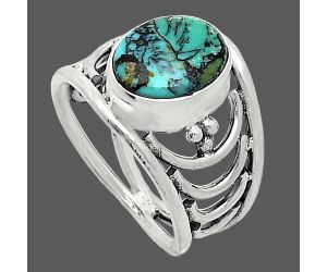 Lucky Charm Tibetan Turquoise Ring size-6 SDR243176 R-1379, 8x10 mm