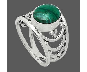 Malachite Eye Ring size-7 SDR243177 R-1379, 8x10 mm