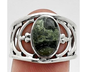 Star Galaxy Jasper Ring size-7.5 SDR243179 R-1379, 8x12 mm