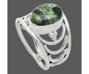 Star Galaxy Jasper Ring size-7.5 SDR243179 R-1379, 8x12 mm