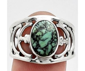 Lucky Charm Tibetan Turquoise Ring size-8.5 SDR243183 R-1379, 8x12 mm