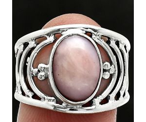 Pink Opal Ring size-7.5 SDR243191 R-1379, 8x12 mm