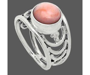 Pink Opal Ring size-6 SDR243192 R-1379, 9x9 mm