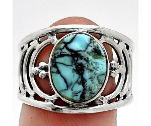 Lucky Charm Tibetan Turquoise Ring size-8 SDR243203 R-1379, 10x12 mm