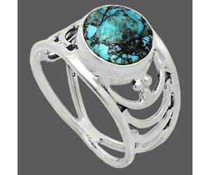 Lucky Charm Tibetan Turquoise Ring size-8.5 SDR243209 R-1379, 10x10 mm