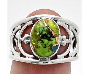 Copper Green Turquoise Ring size-7.5 SDR243211 R-1379, 8x11 mm