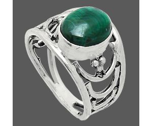 Malachite Eye Ring size-7 SDR243221 R-1379, 8x10 mm