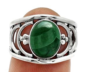 Malachite Eye Ring size-6 SDR243226 R-1379, 8x10 mm