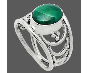 Malachite Eye Ring size-6 SDR243226 R-1379, 8x10 mm