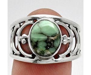 Natural Rare Turquoise Nevada Aztec Mt Ring size-8.5 SDR243227 R-1379, 9x11 mm