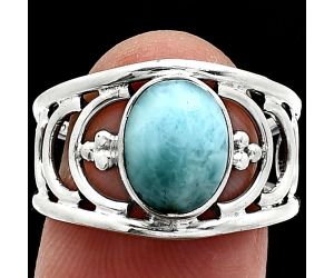 Larimar (Dominican Republic) Ring size-7.5 SDR243229 R-1379, 8x10 mm