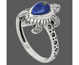 Tortoise - Lapis Lazuli Ring size-8 SDR243237 R-1076, 6x8 mm