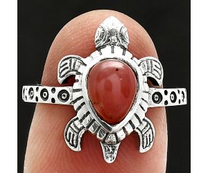 Tortoise - Guava Quartz Ring size-8 SDR243239 R-1076, 6x8 mm