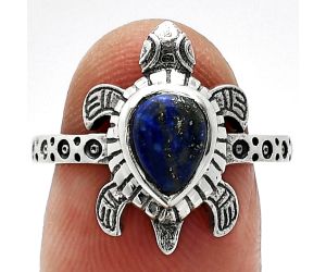 Tortoise - Lapis Lazuli Ring size-8 SDR243254 R-1076, 6x8 mm