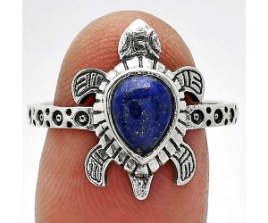 Tortoise - Lapis Lazuli Ring size-8.5 SDR243255 R-1076, 6x8 mm