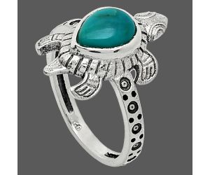 Tortoise - Natural Rare Turquoise Nevada Aztec Mt Ring size-6 SDR243257 R-1076, 6x8 mm